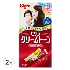 비겐 크림톤 염색제, 5G 진한 밤색, 2개 5G 진한 밤색, 2개
