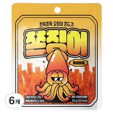 쫀슐랭 쫀징어 쫀드기 튀김 매콤달콤맛, 6개, 50g