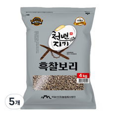 천년지기 흑찰보리쌀, 4kg, 5개
