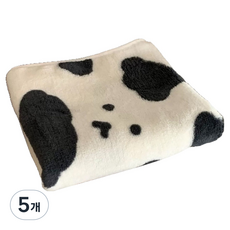 강아지 주방타올 젖소곰 패턴 35 x 75 cm 80g, 블랙 + 화이트, 5개