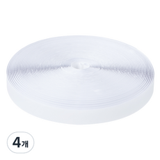 코멧 홈 접착식 찍찍이 테이프 까칠이 화이트 25mm x 18m, 4개