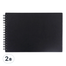 珠友文化 20K雙圈繪圖本 40張 NQ-63306-01 20.1 x 13.9 x 1cm, 黑色, 2本