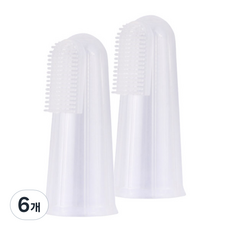 Eye Byeol Friends 矽膠手指牙刷, 單色, 6個