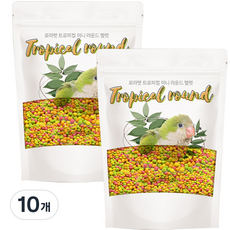 로라펫 앵무새 트로피컬 미니 라운드 펠렛 중소형, 10개, 400g