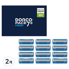 Dorco Pace Doruko Face 7 II Fresh 7層刮鬍刀片, 12入, 2個