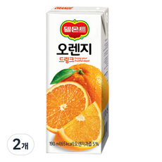 델몬트 드링크팩 오렌지, 2개, 190ml