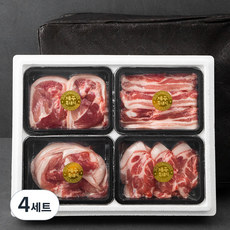 파머스팩 제주 흑돼지 4종 선물세트 (냉장), 1.6kg, 4세트