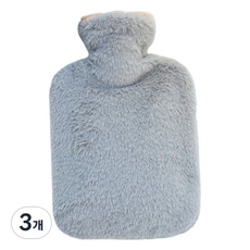 푸트로랩 부드러운 폴리커버 PVC 보온 물주머니 그레이 500ml, 3개