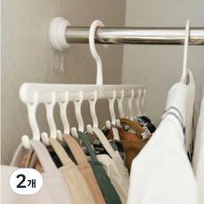 Lively Home 旋轉式帽子整理夾式掛架掛鉤 10入, 白色, 2個