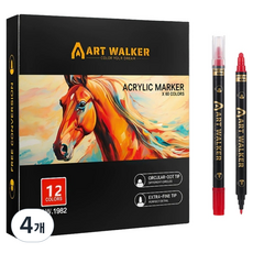 동아피엠에스 아트웍 도트 마카펜, 4개, 12색