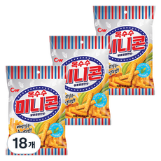 청우식품 옥수수 미니콘, 18개, 50g