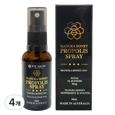 엣지하임 마누카 허니 프로폴리스 스프레이, 30ml, 4개