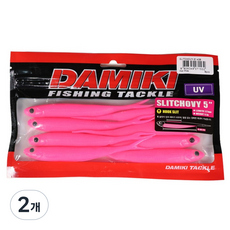 다미끼 슬릿쵸비 루어미끼 127mm 8p, 438 HOT PINK, 9.5g, 2개