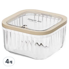 원터치 다용도 캡슐세제 보관함 M, 혼합색상, 4개