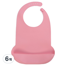 소울리치 튼튼하고 편리한 성인용 턱받이 XL 35.5 x 52 cm, 핑크, 6개