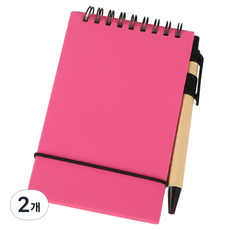 彩色便攜迷你筆記本 50張, 2個, 粉紅色