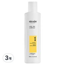 NIOXIN 耐奧森 頭皮+潤髮乳 No.1, 3個, 300ml