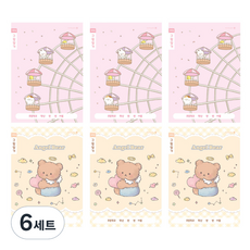 morning glory Chaewoom Note 國小1-2年級圖畫日記本 B 1頁1日 2款 x 3入組, 混合顏色, 6套