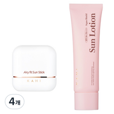 KAHI Airy Fit防曬棒 14g+水感防禦防曬乳 SPF50+ PA++++ 50ml組, 4個