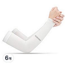 순잠 여름 쿨토시 팔토시 손목형, 화이트, 6개