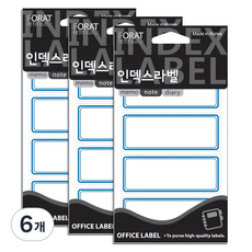 쁘띠팬시 인덱스 일반 견출지 라벨스티커 20-217B, 18개입, 6개