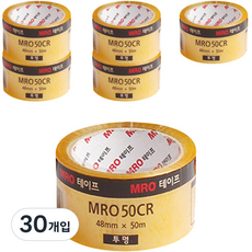 MRO 封箱膠帶 48mm x 50m x 59mic, 透明, 30入