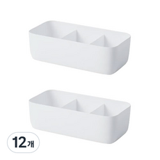 natureahn 3層塑膠內衣收納盒, 白色, 12個