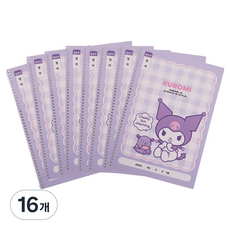 三麗鷗角色 小學線圈英文筆記本 窄行, 16個, 酷洛米