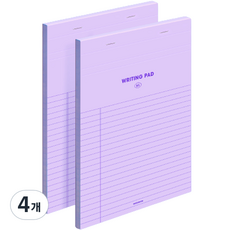 모트모트 라이팅 패드 노트 B5, 메리 퍼플, 60매, 4개