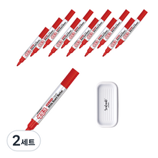 JAVAPEN 液體白板筆 12入+筆盤 隨機出貨, 紅色的, 2套