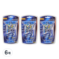 Dwightree ULTRA MAX 3層刮鬍刀, 6個, 3入