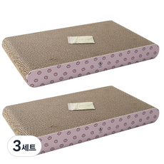 딩동펫 고양이 수직 스크래쳐 리필형 2p + 캣닢 2p 세트, 3세트