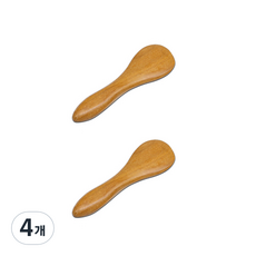 리빙플로우 샌달 우드 스크래핑 보드 나무 전신 얼굴 마사지기 I, 4개