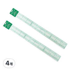 UNIQUE 打版尺 50cm G-001, 綠色, 4個