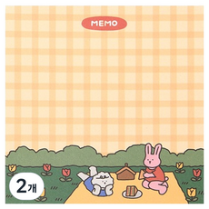 데일리라이크 마이버디 메모지, 3 Picnic, 2개, 100매