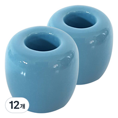 J&C簡約陶瓷牙刷架, 藍色, 12個