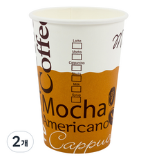KOREACUP 咖啡印花免洗紙杯380ml, 100入, 2組