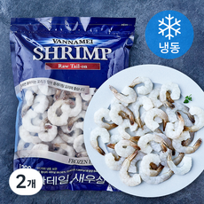 팜앤푸드 손질 생 칵테일 새우살 (냉동), 2개, 1.2kg(80~135미)