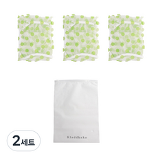 Kladdkaka 淋浴浴帽 3入 + 攜帶用防水收納袋, 綠色, 2套