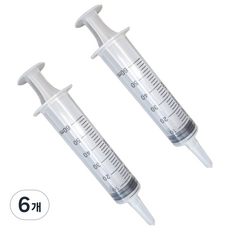 케리빙 강아지 피딩 주사기, 60ml, 6개