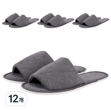 실내슬리퍼 타올천 C, 회색, 12개