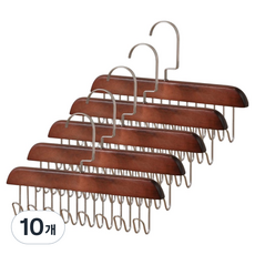 Naniz 領帶內衣掛鉤衣架, 深棕色, 10個