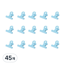 브리스크스타일 컬러 메탈 클립 스카이블루, 3 x 3.2 x 1.8 cm, 45개