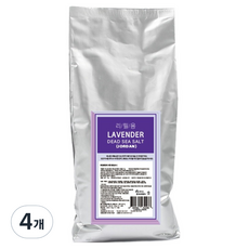 바스참 사해소금 라벤더 입욕제 리필, 1kg, 4개