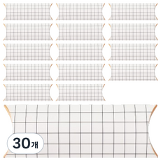 헬로우모리스 소소한 격자 롱반달상자 S, 혼합색상, 30개