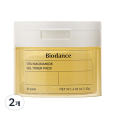 바이오던스 비타 나이아신아마이드 겔 토너 패드, 2개, 60개입
