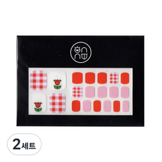ONNU 네일 푸딩젤 페디스티커, 튤리피 깅엄, 2개