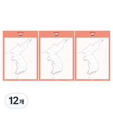 피너츠 B5 메모패드, 지도, 80매, 12개