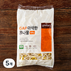맑은물에 그리너리 GAP 인증 아삭한 콩나물, 500g, 5개