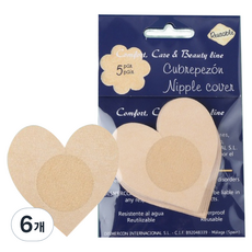 로이 가슴 노출 방지 니플 밴드 하트 10p, 6개